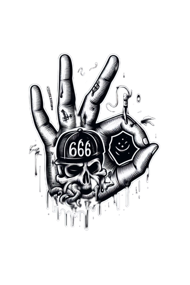 Skull Printed Oversized Sweatshirt