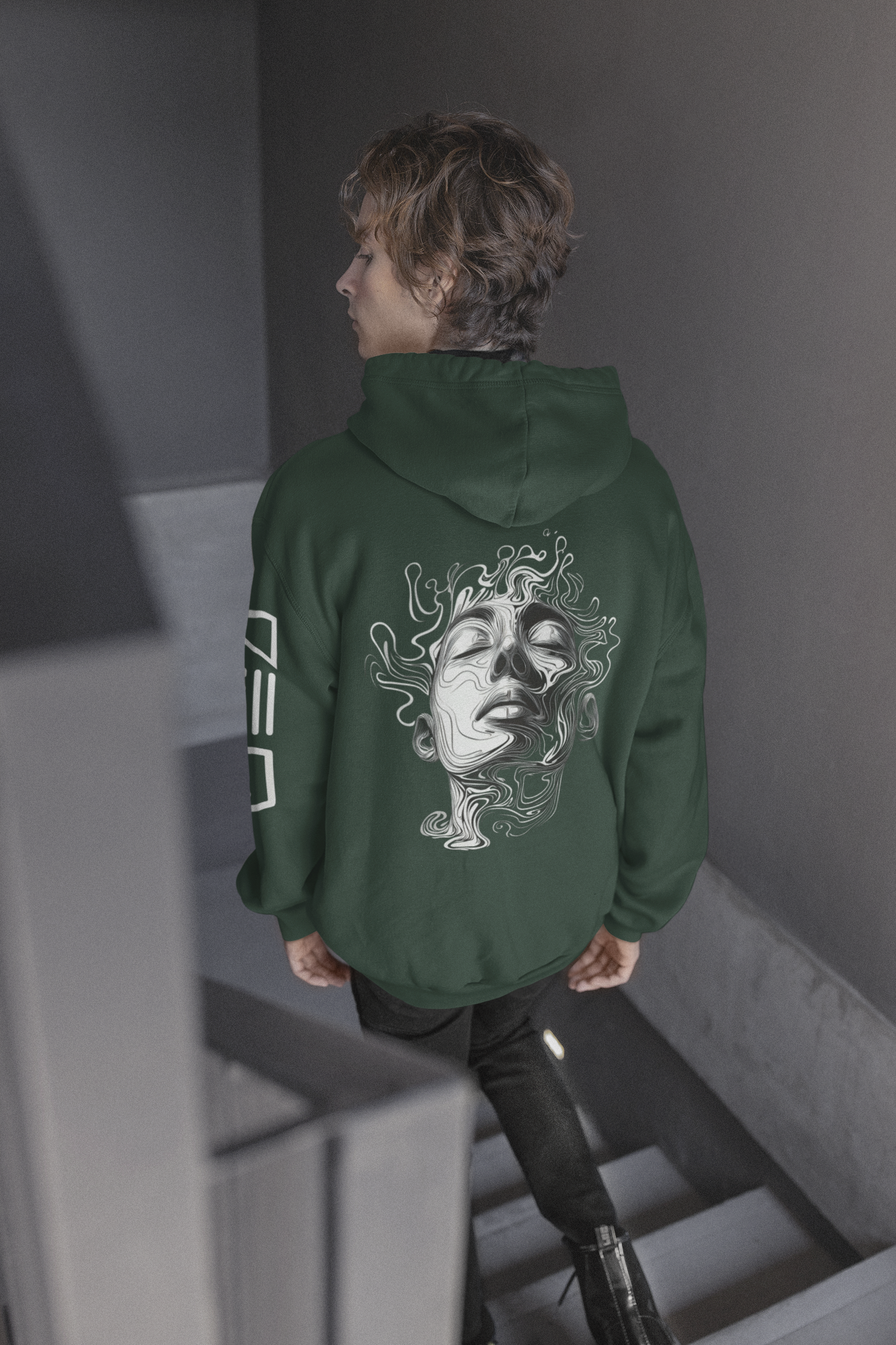 Meditative Man Oversized Hoodie