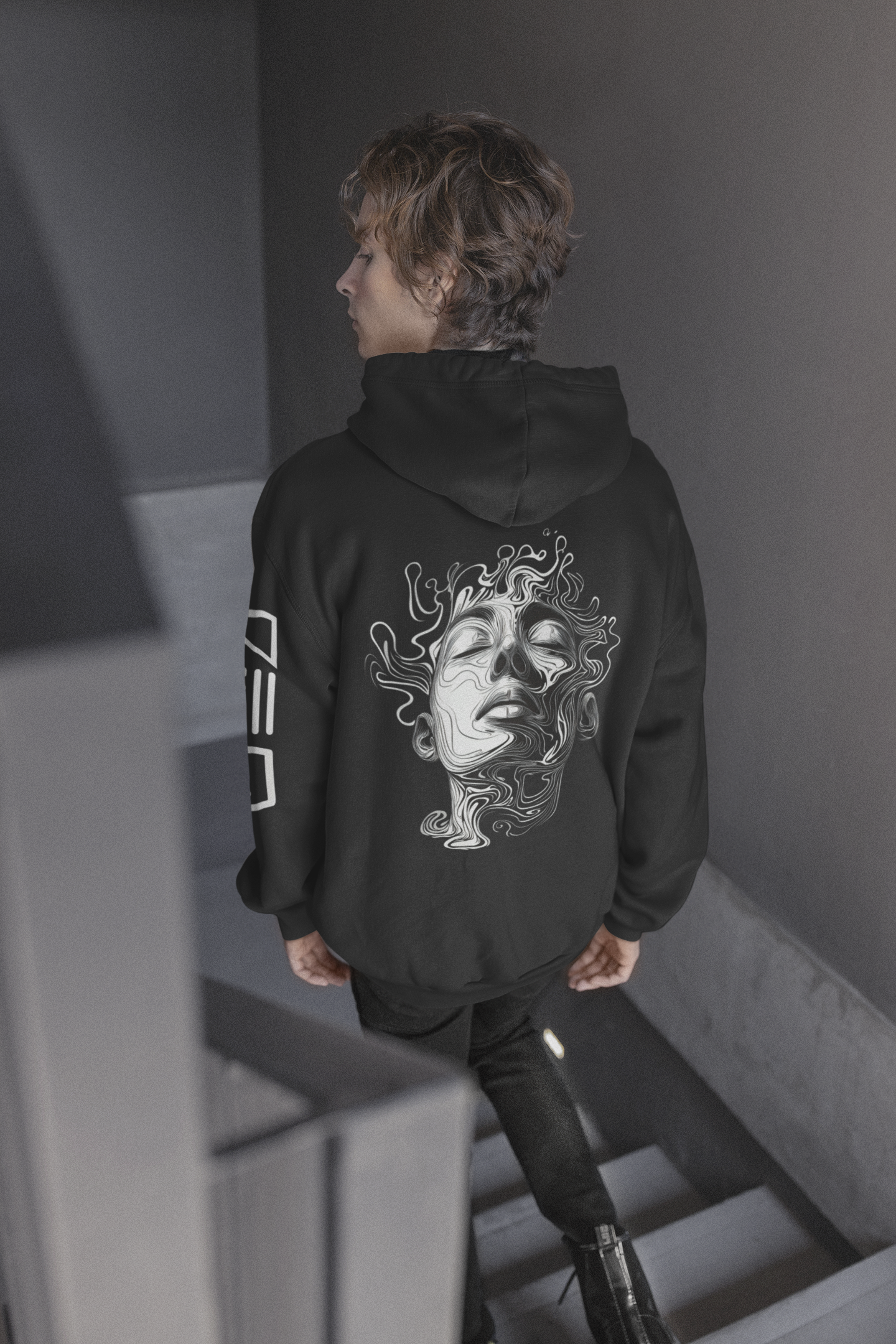 Meditative Man Oversized Hoodie