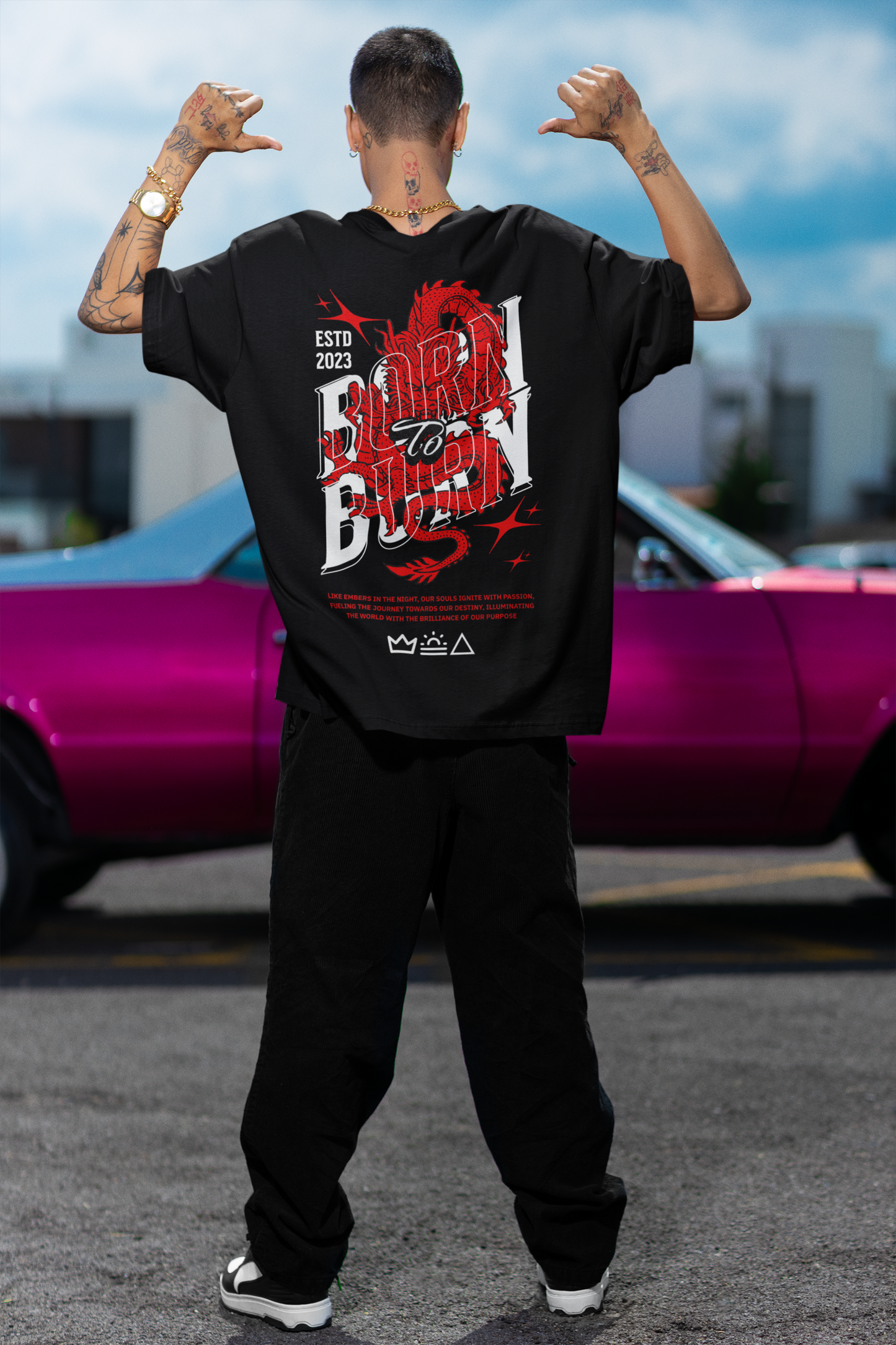 Born To Burn Premium Oversized T-Shirt