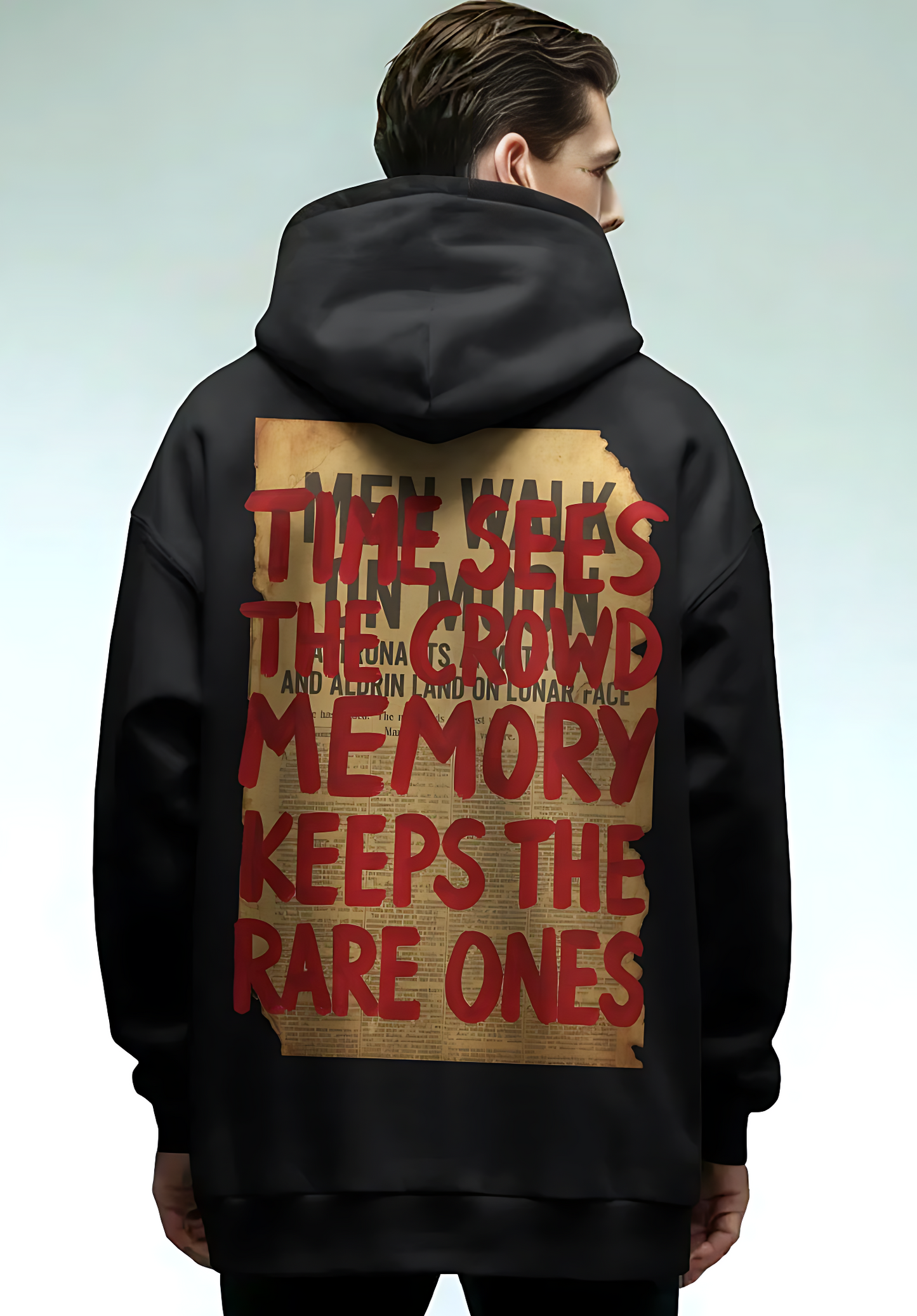 Rare Ones – Vintage Newspaper Zipper Hoodie