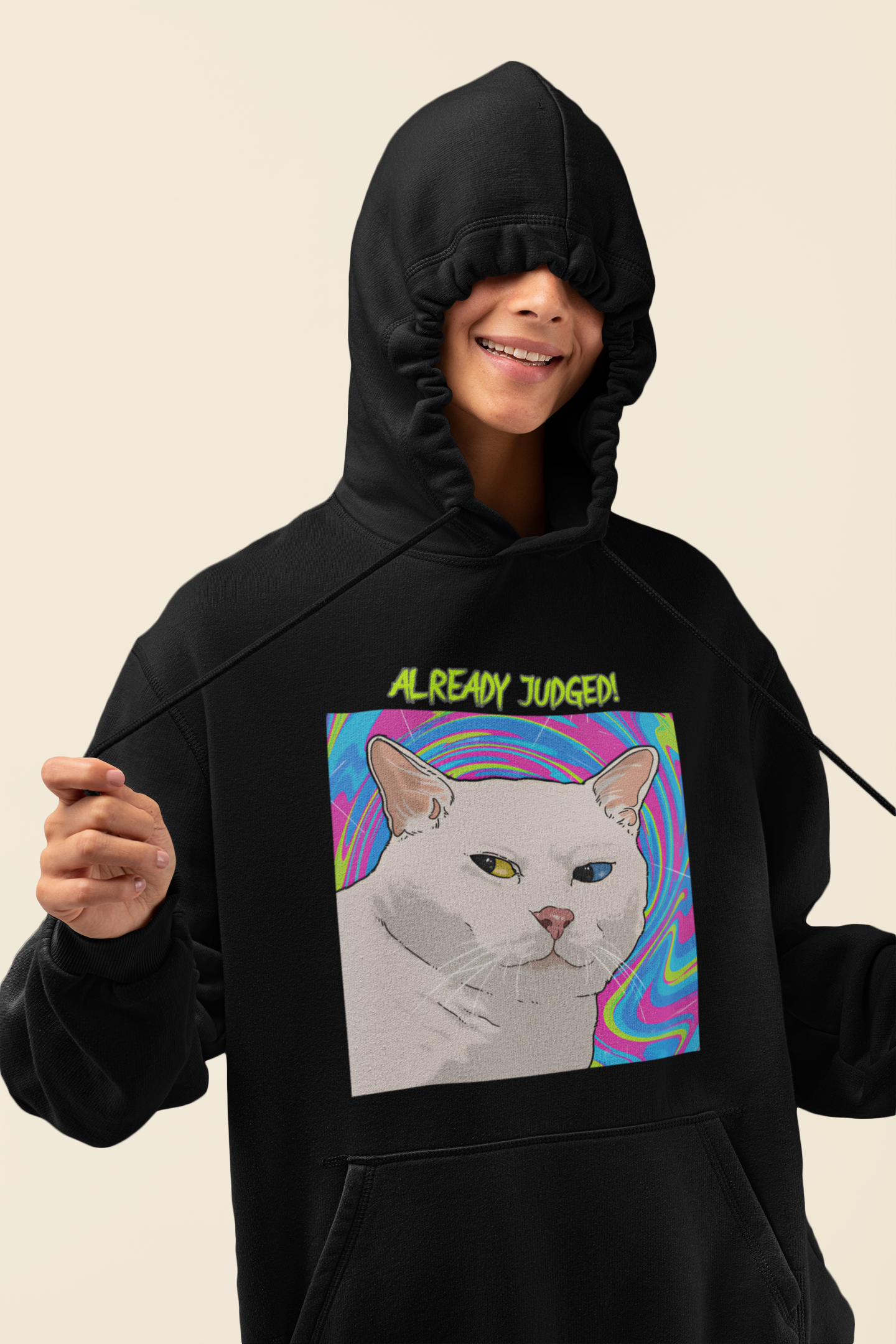 The Judgmental Cat Oversized Hoodie
