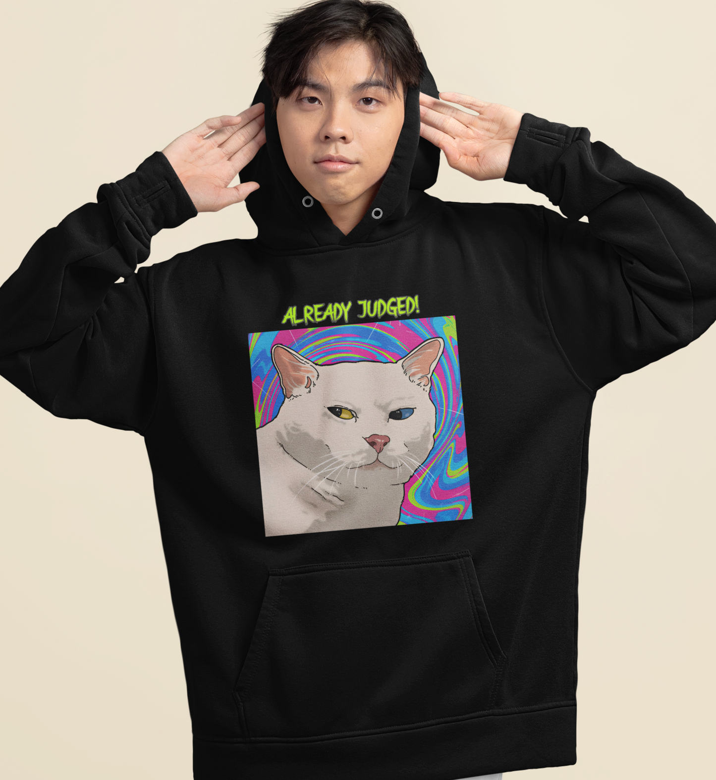The Judgmental Cat Oversized Hoodie