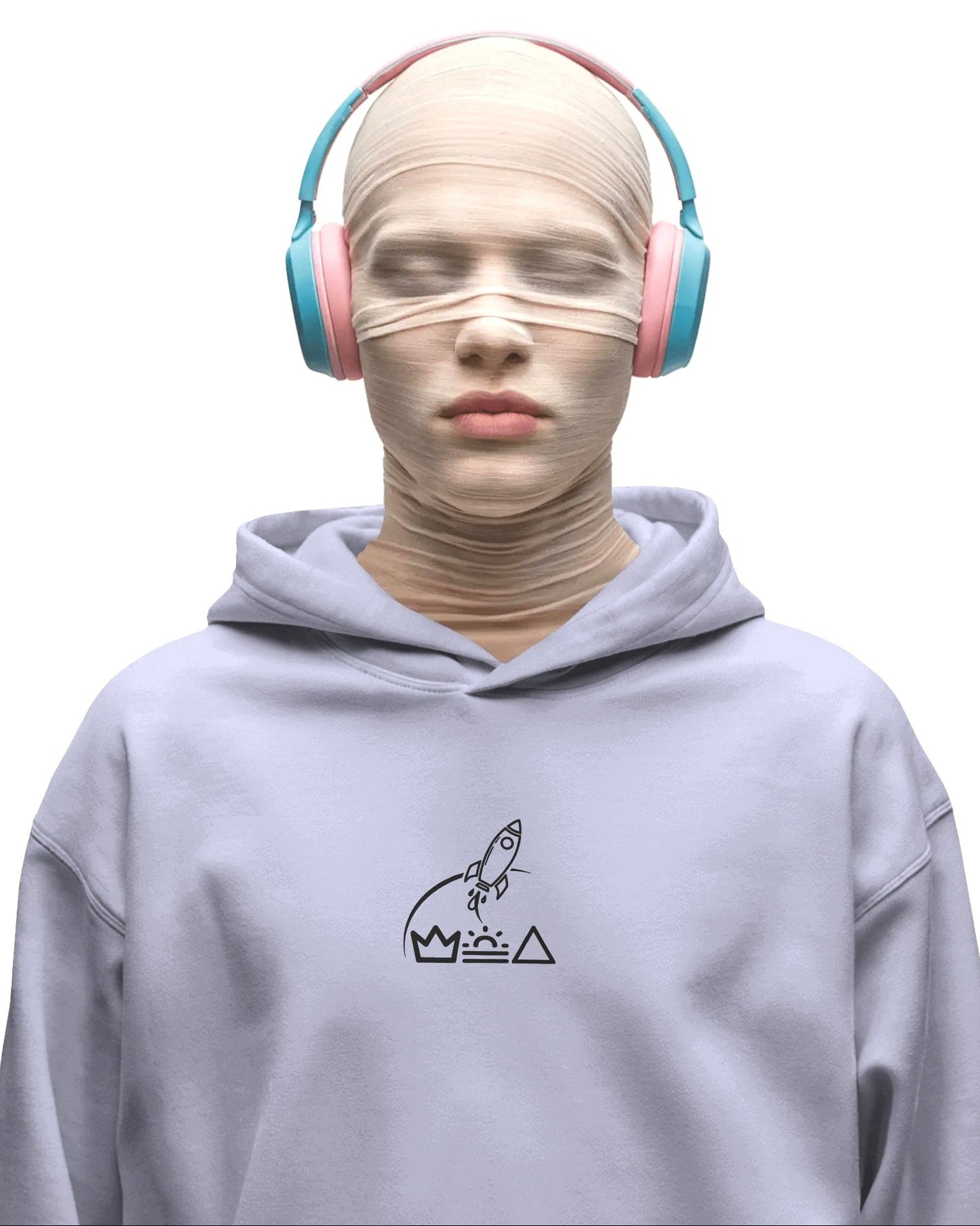 OUT OF THIS WORLD Puff Printed Unisex Oversized Hoodie