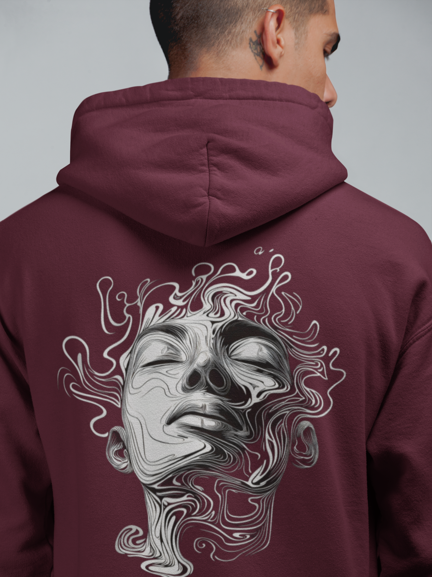 Meditative Man Oversized Hoodie
