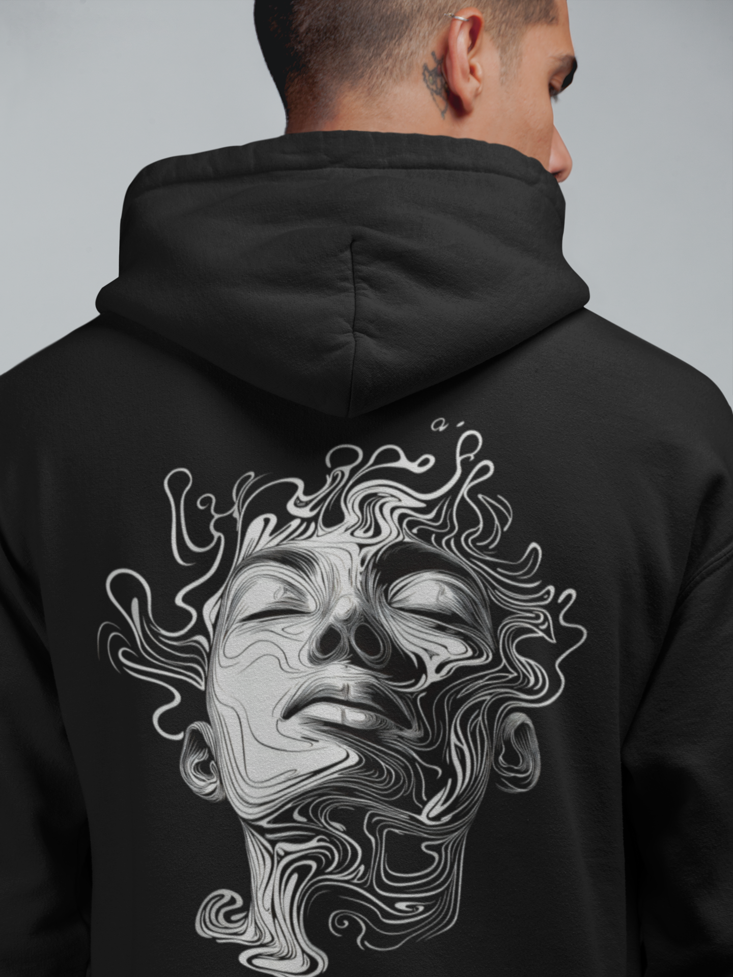 Meditative Man Oversized Hoodie