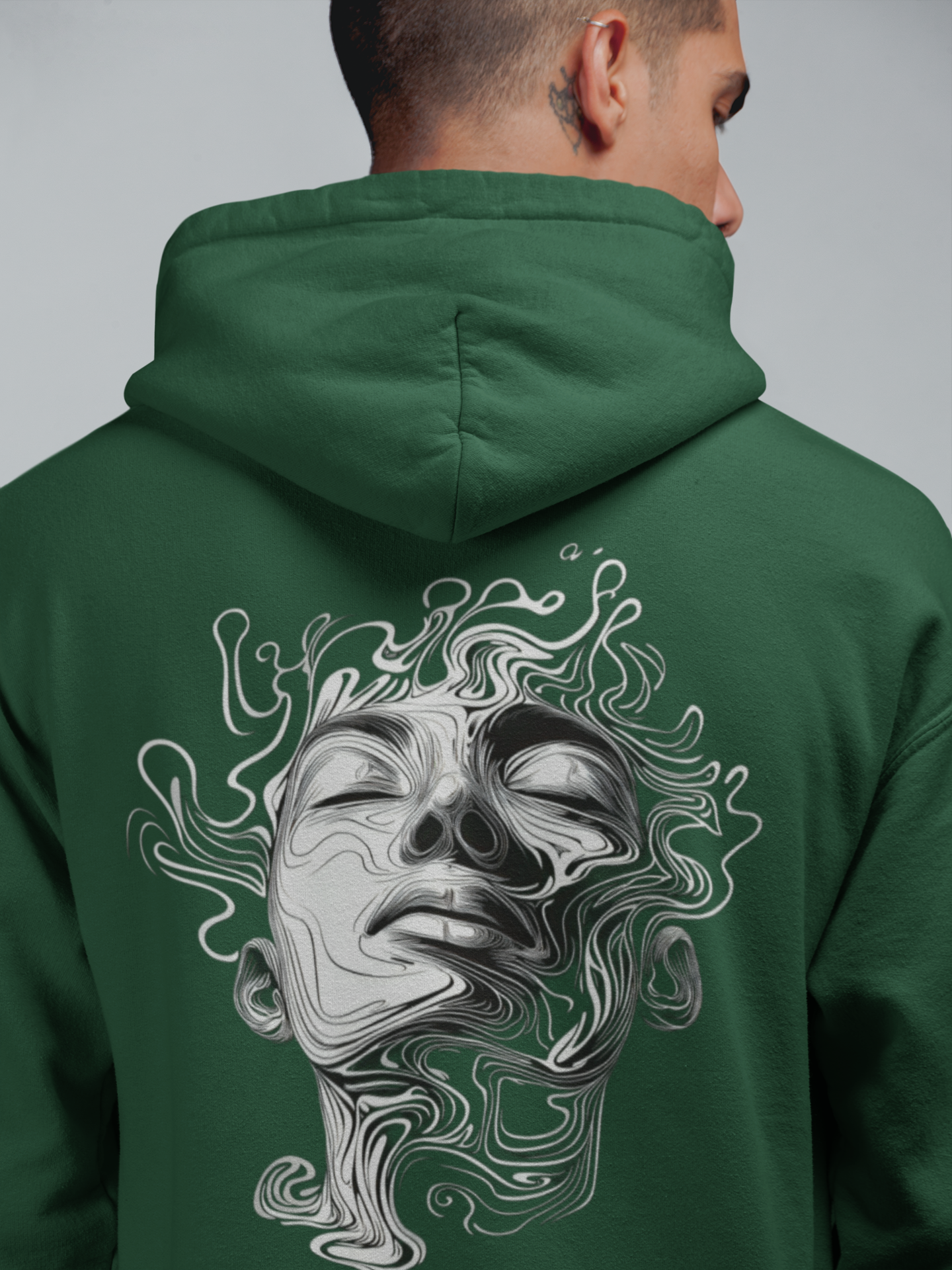 Meditative Man Oversized Hoodie