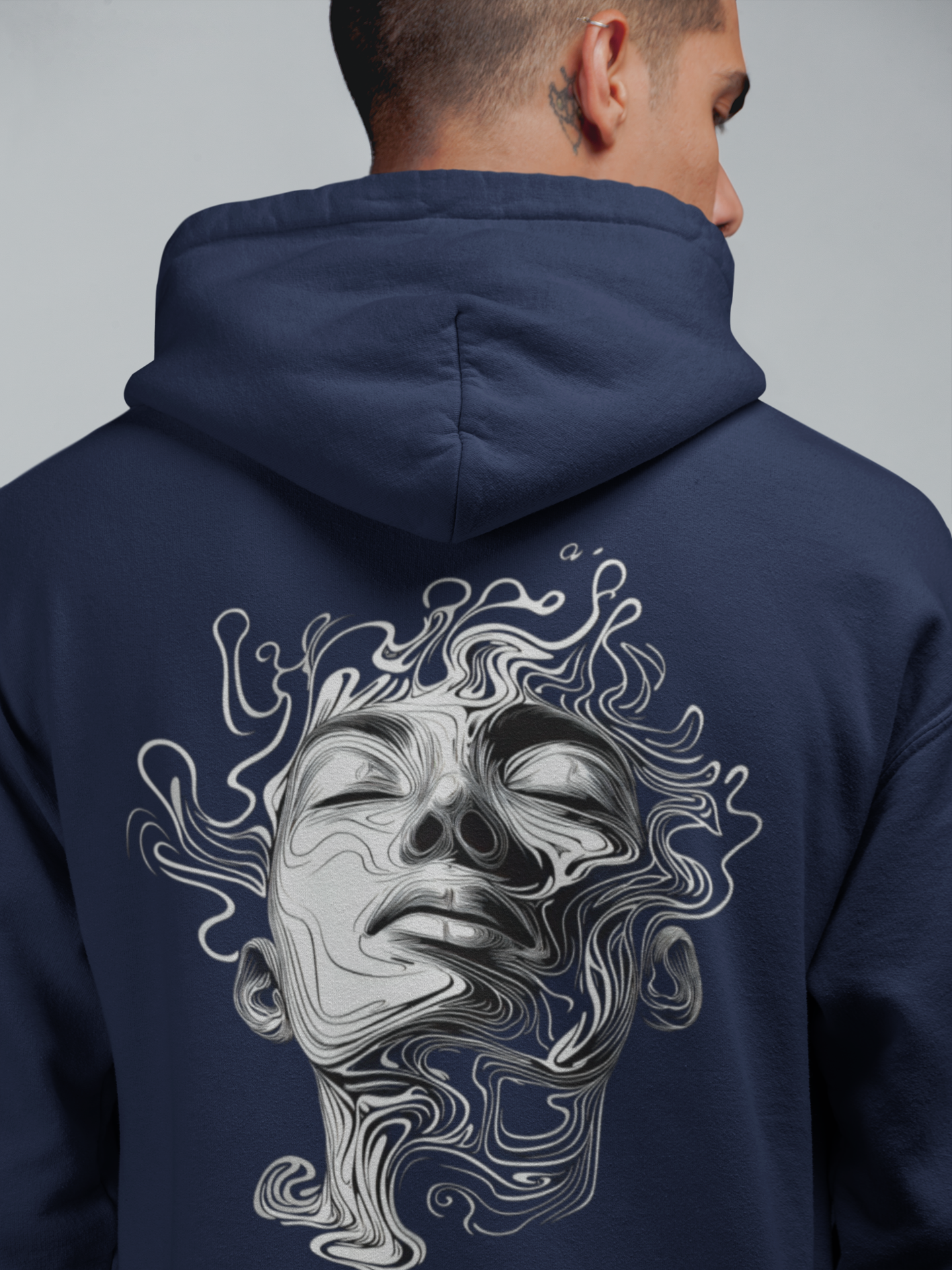 Meditative Man Oversized Hoodie